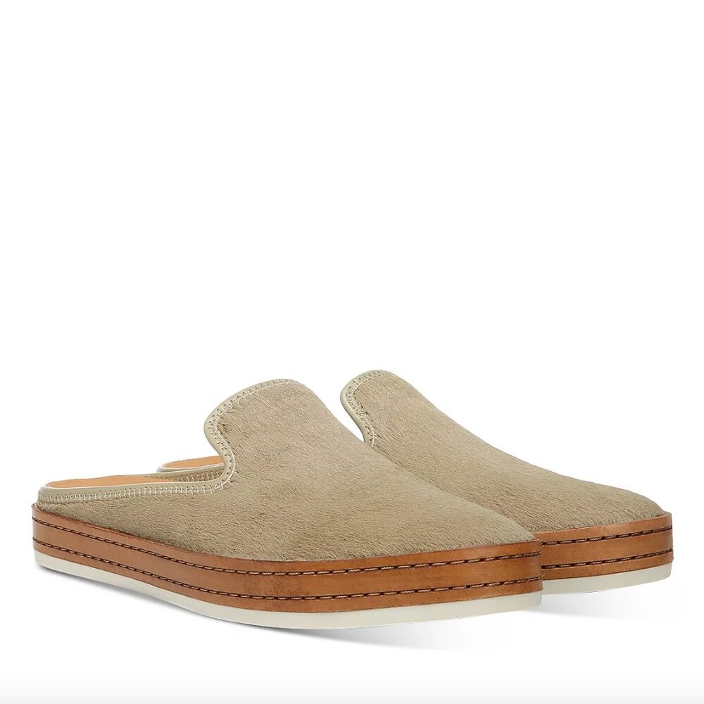Vince Women's Canella Calf Hair Mule Slippers